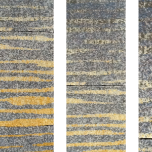 Carpet samples showing interactions between colour and texture